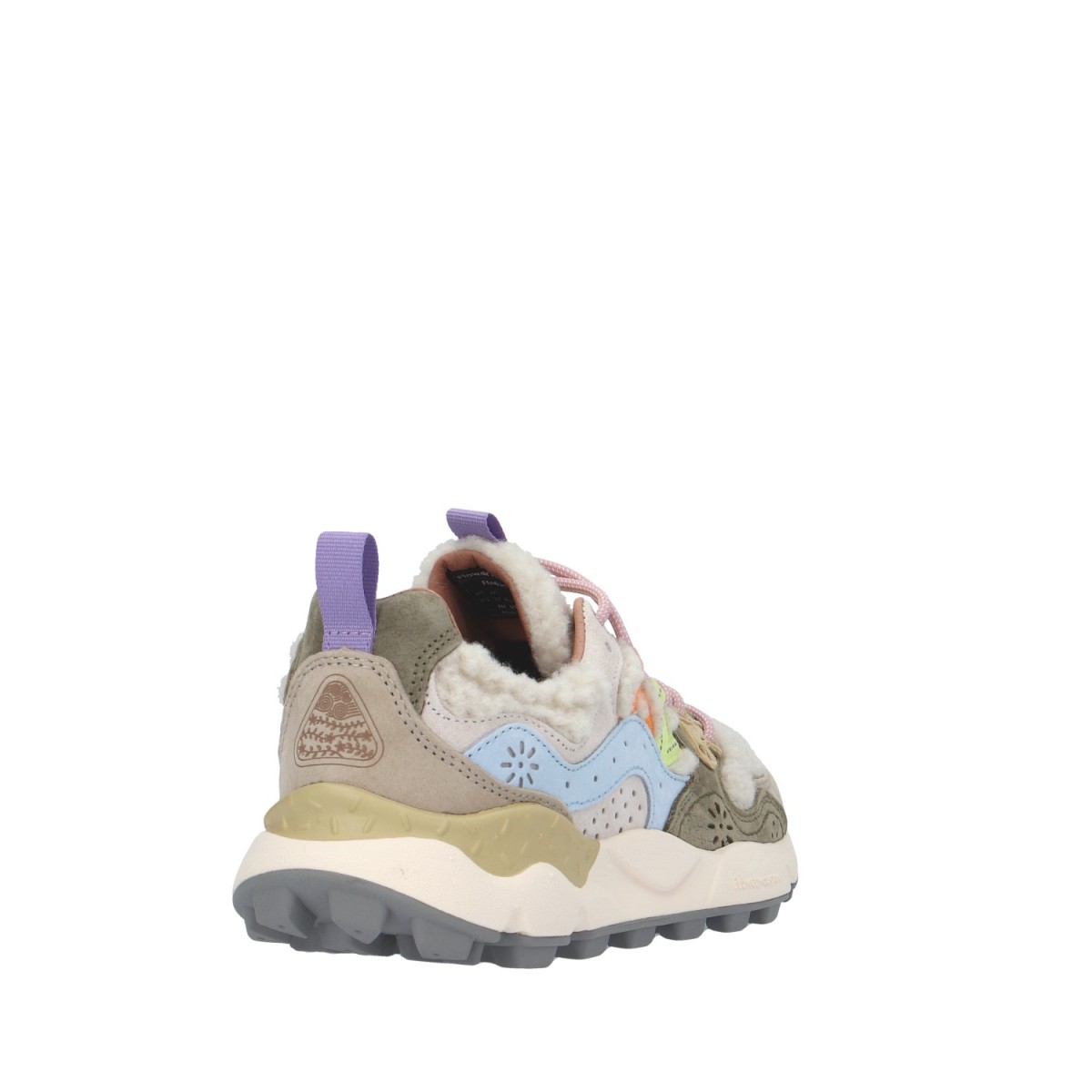 Flower mountain Sneaker Beige/militare/celeste Gomma YAMANO 3