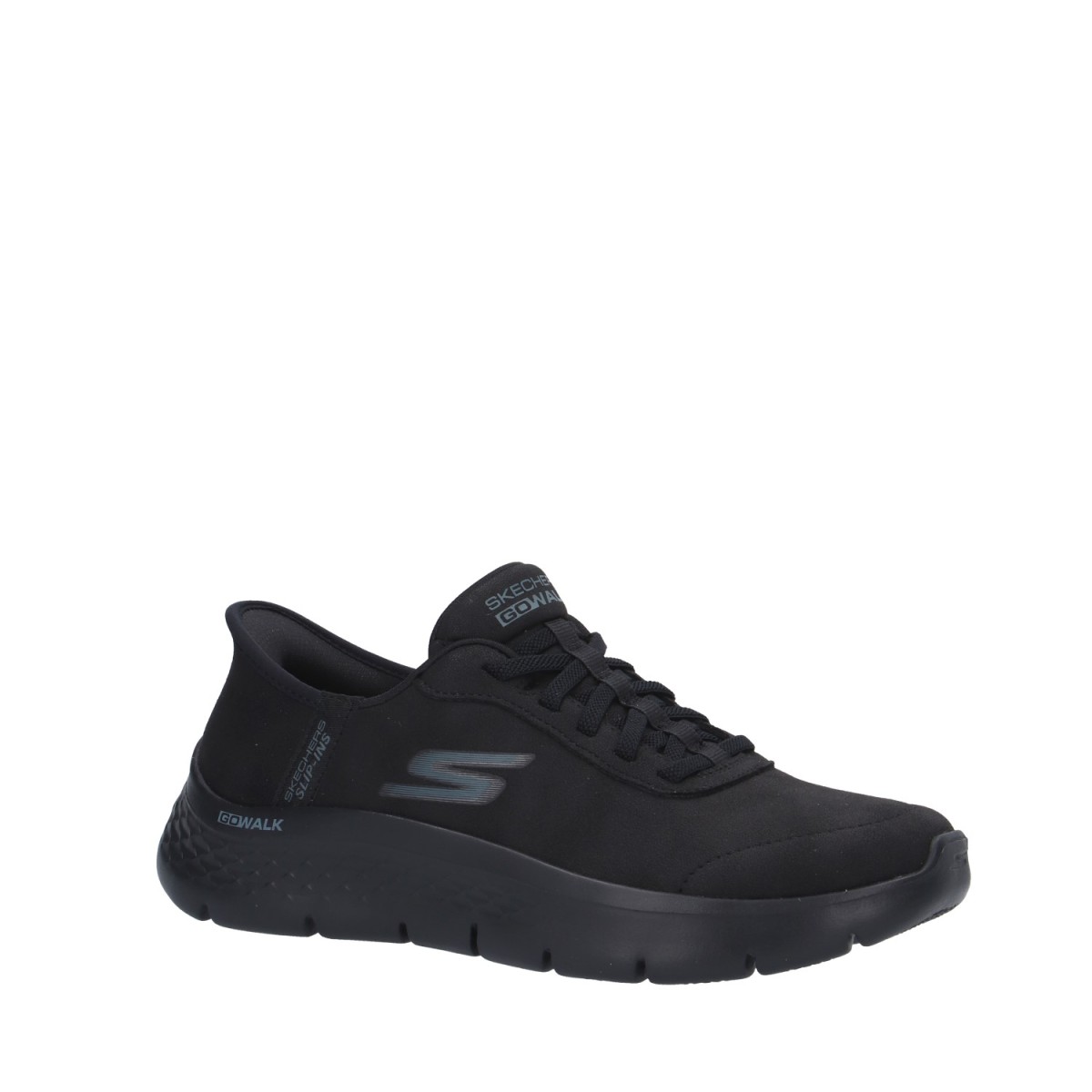 Skechers Slip on Nero Gomma 124837