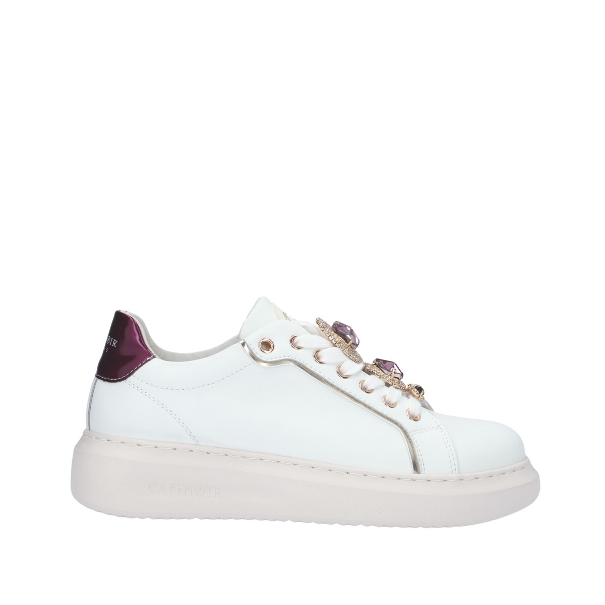 Cafenoir Sneaker Bianco/bordeaux Gomma DE1032