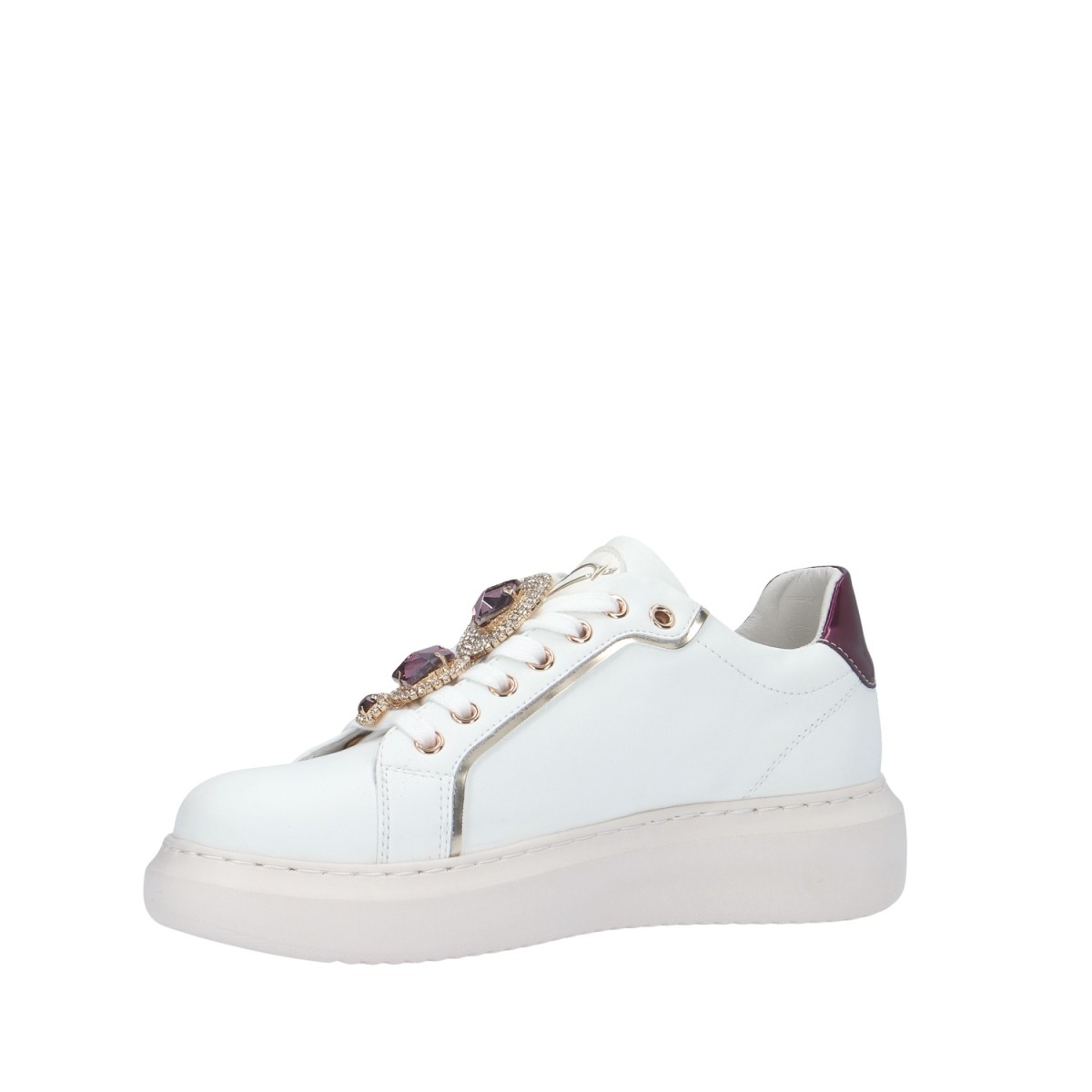 Cafenoir Sneaker Bianco/bordeaux Gomma DE1032