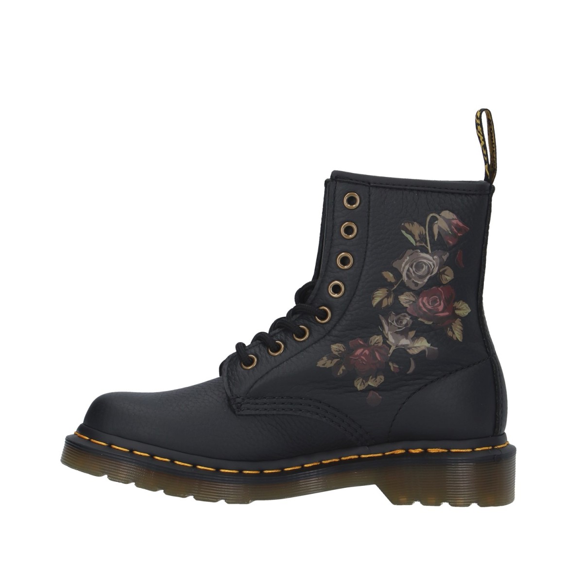 Dr. martens Anfibio Nero/fiori Gomma 32070001