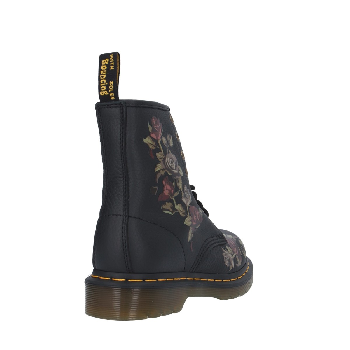 Dr. martens Anfibio Nero/fiori Gomma 32070001