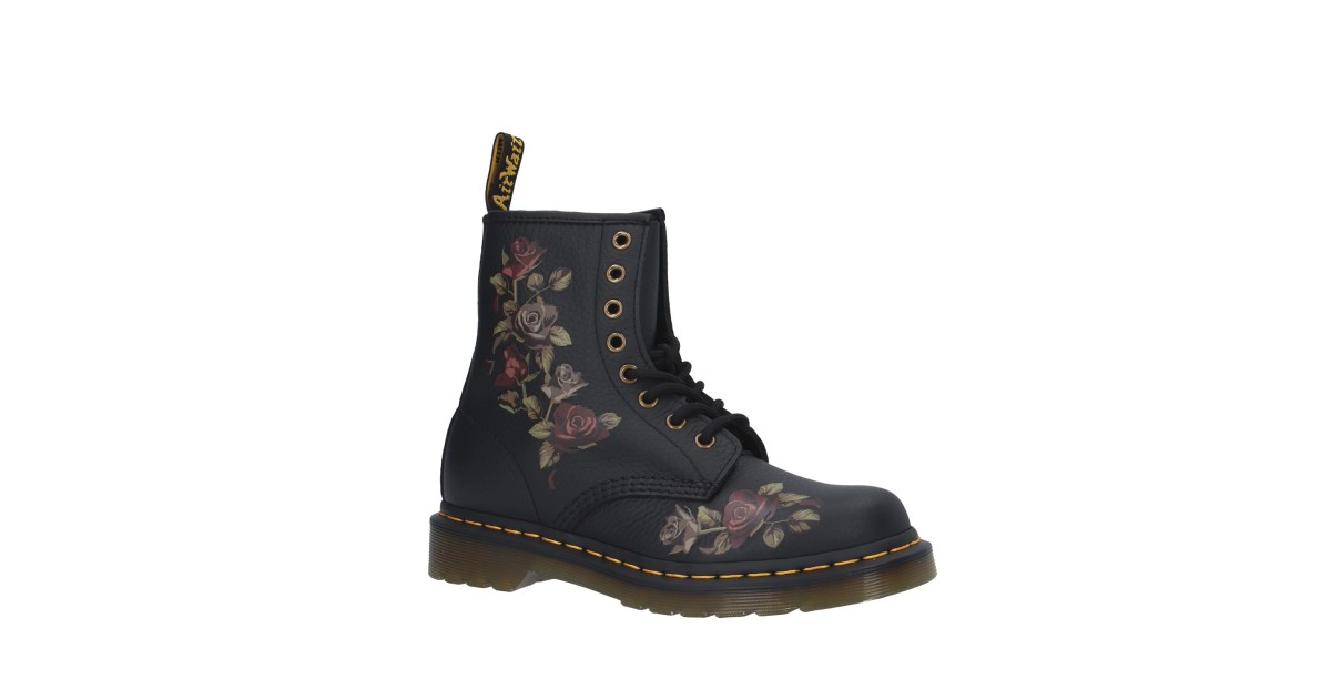 Dr. martens Anfibio Nero/fiori Gomma 32070001