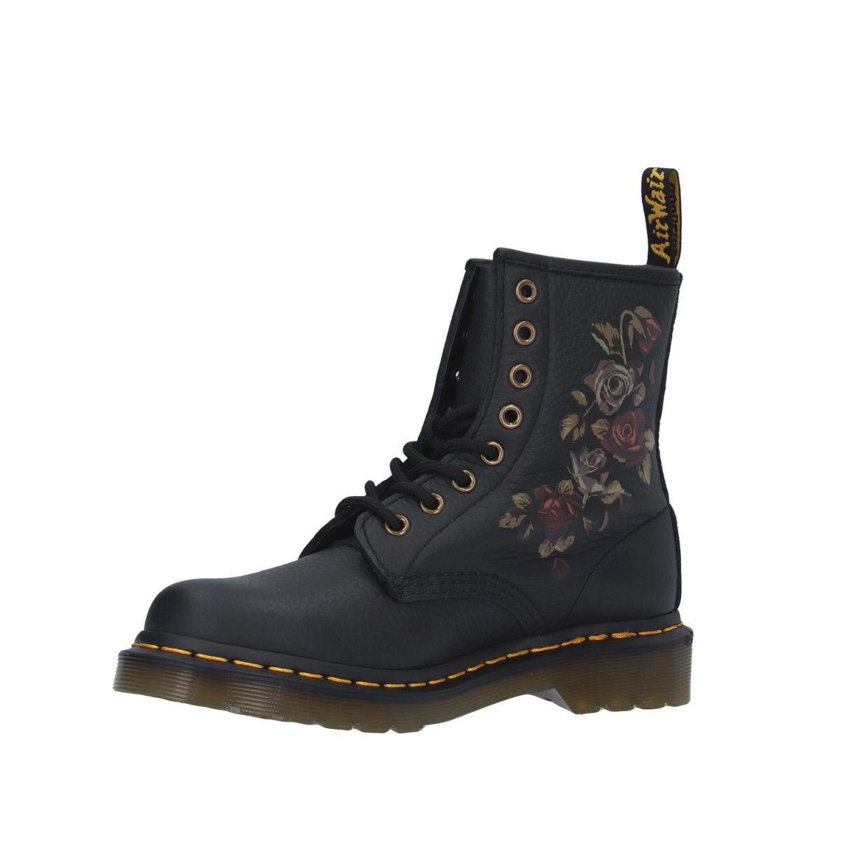 Dr. martens Anfibio Nero/fiori Gomma 32070001