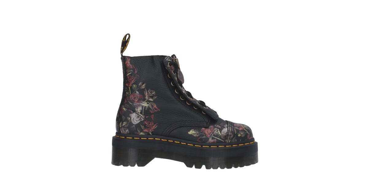 Dr. martens Anfibio Nero/fiori Platform 32050001