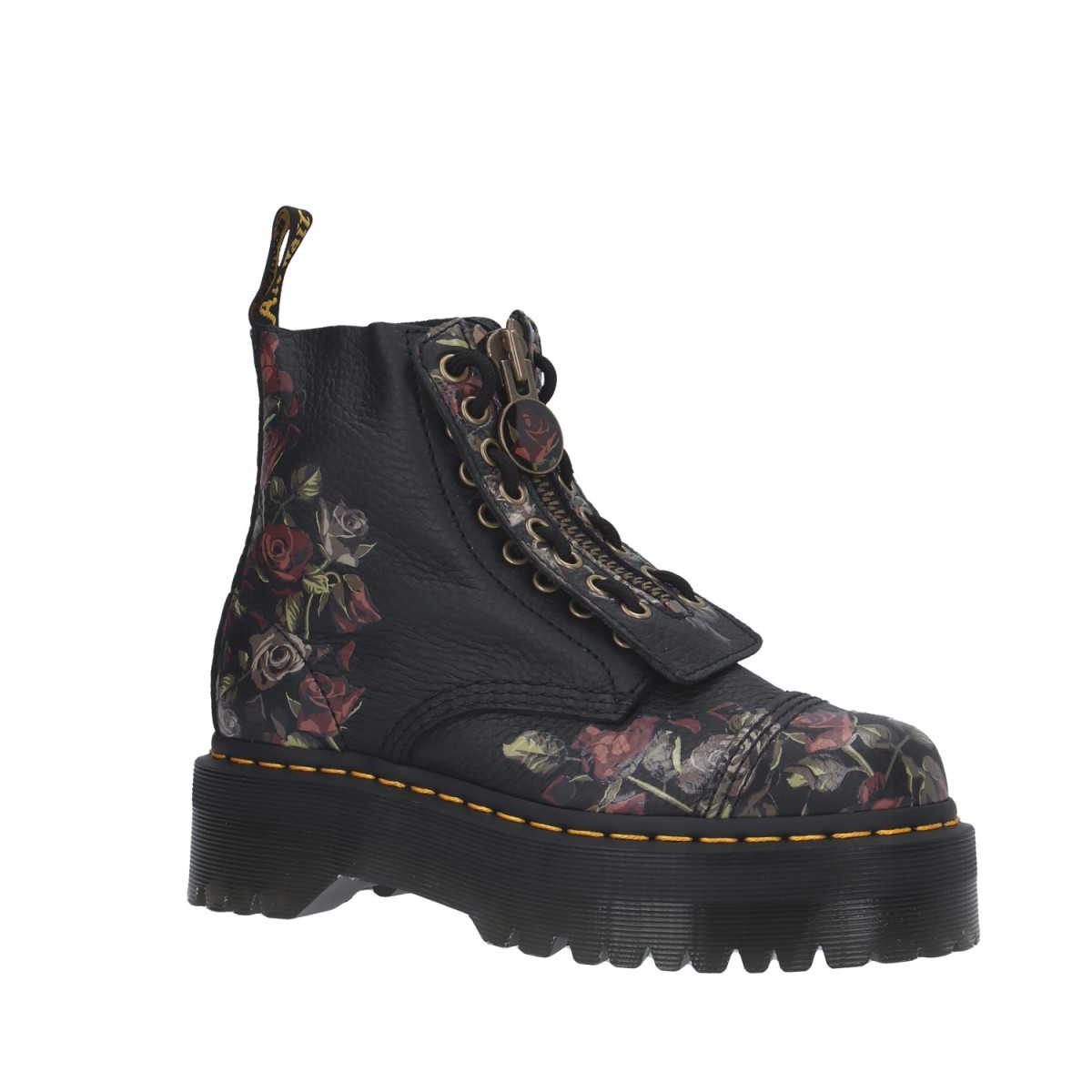 Dr. martens Anfibio Nero/fiori Platform 32050001