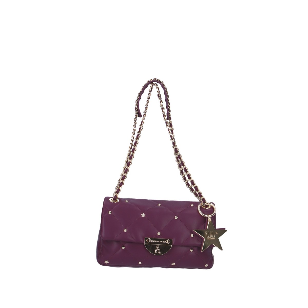 L'atelier du sac Borsa a spalla Viola Rebel goldy REBECCA