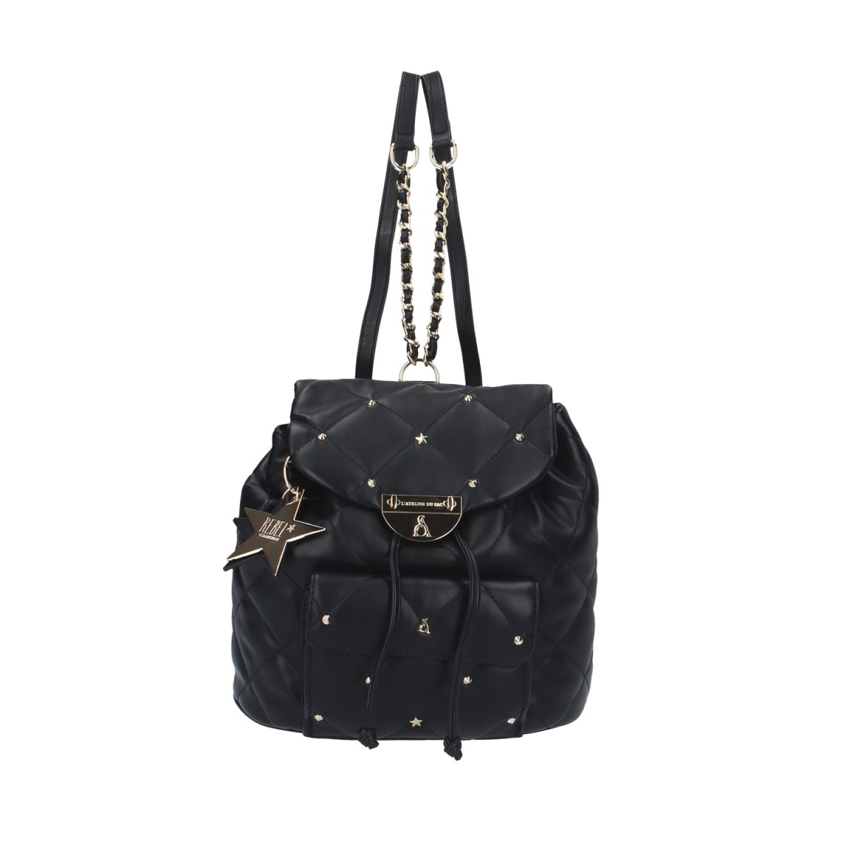 L'atelier du sac Zainetto Nero Rebel goldy NOELLE