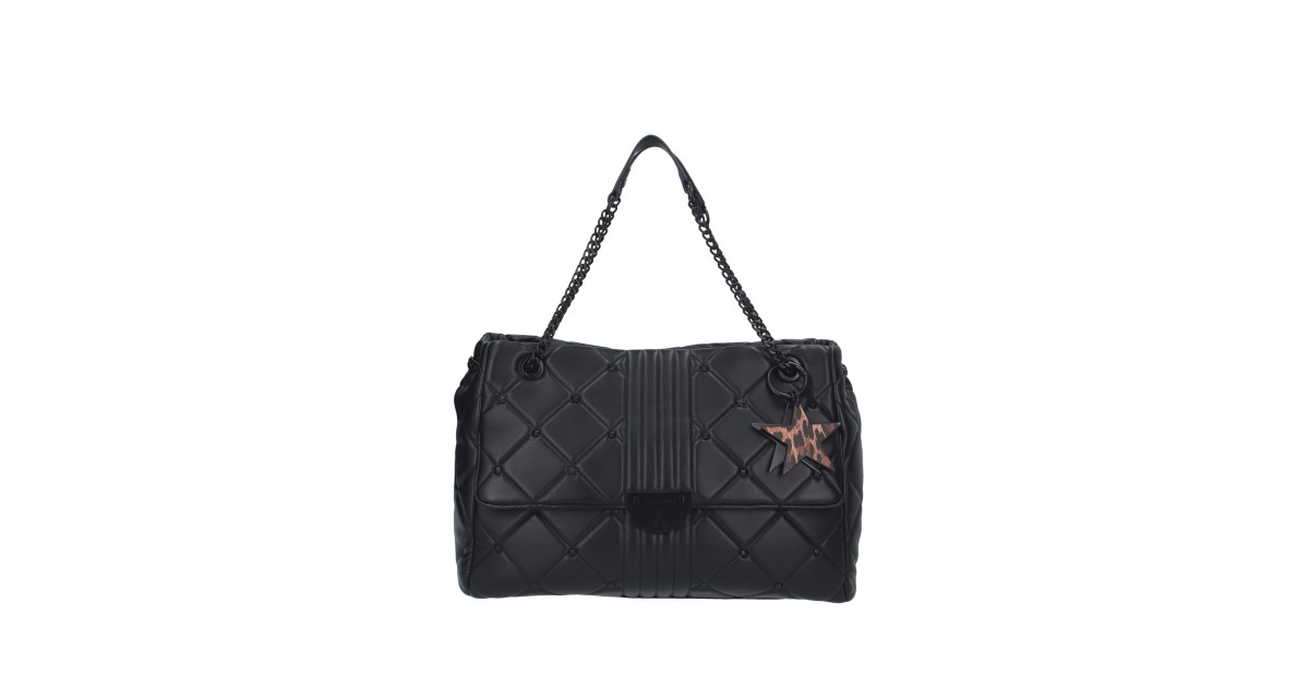 L'atelier du sac Borsa a spalla Nero Rebel stripy JANEL