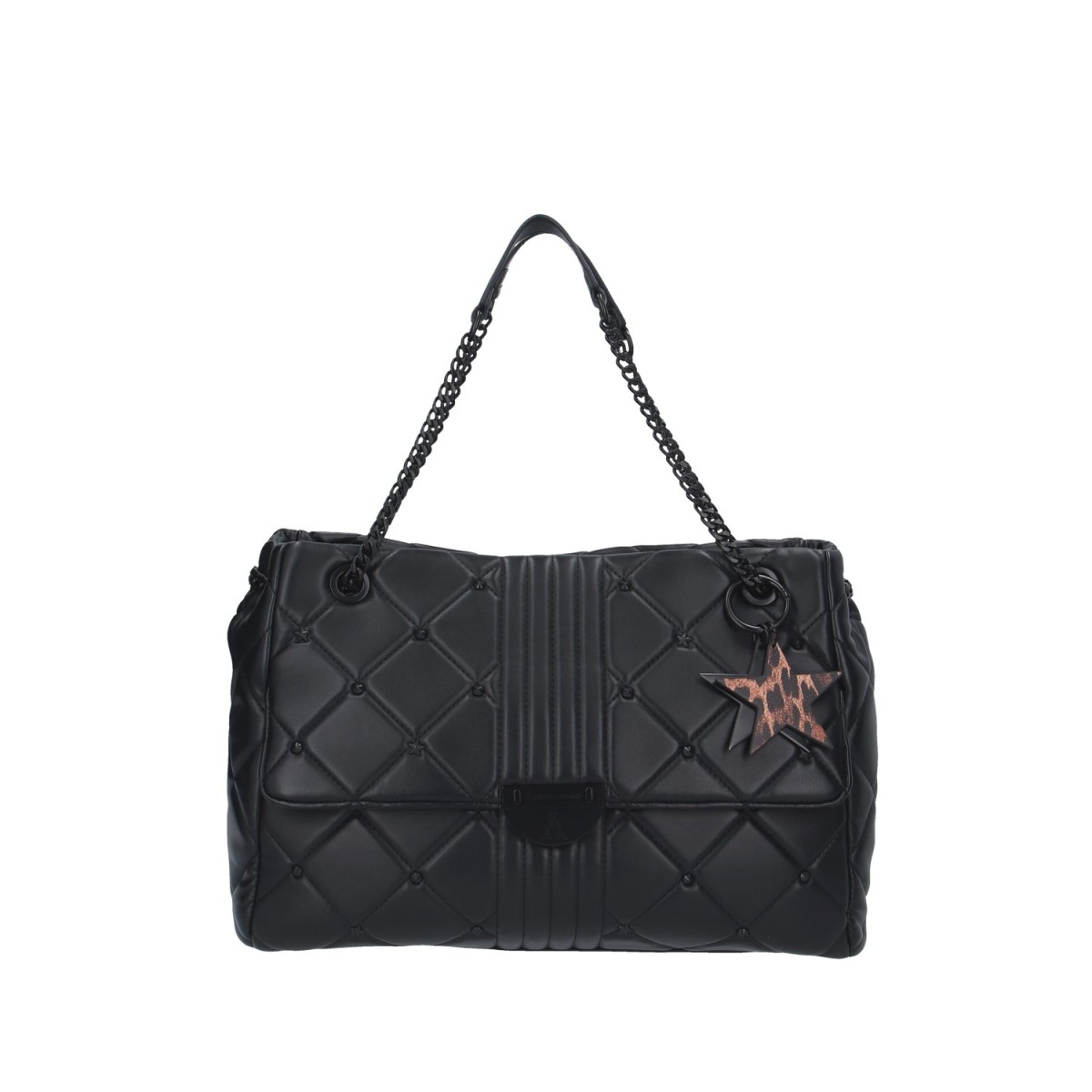 L'atelier du sac Borsa a spalla Nero Rebel stripy JANEL