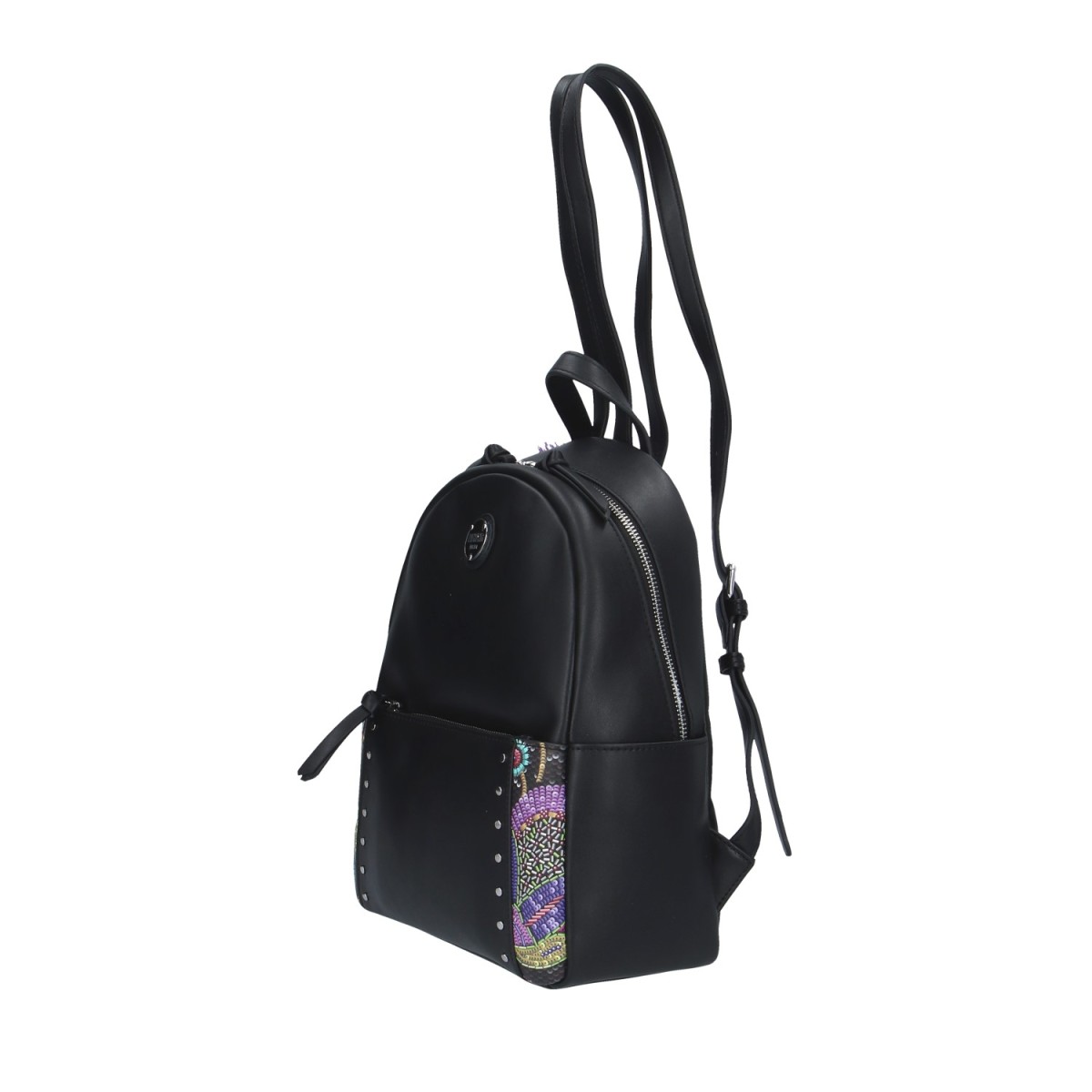 Pash bag Zainetto Nero/fiori Batik ERIC