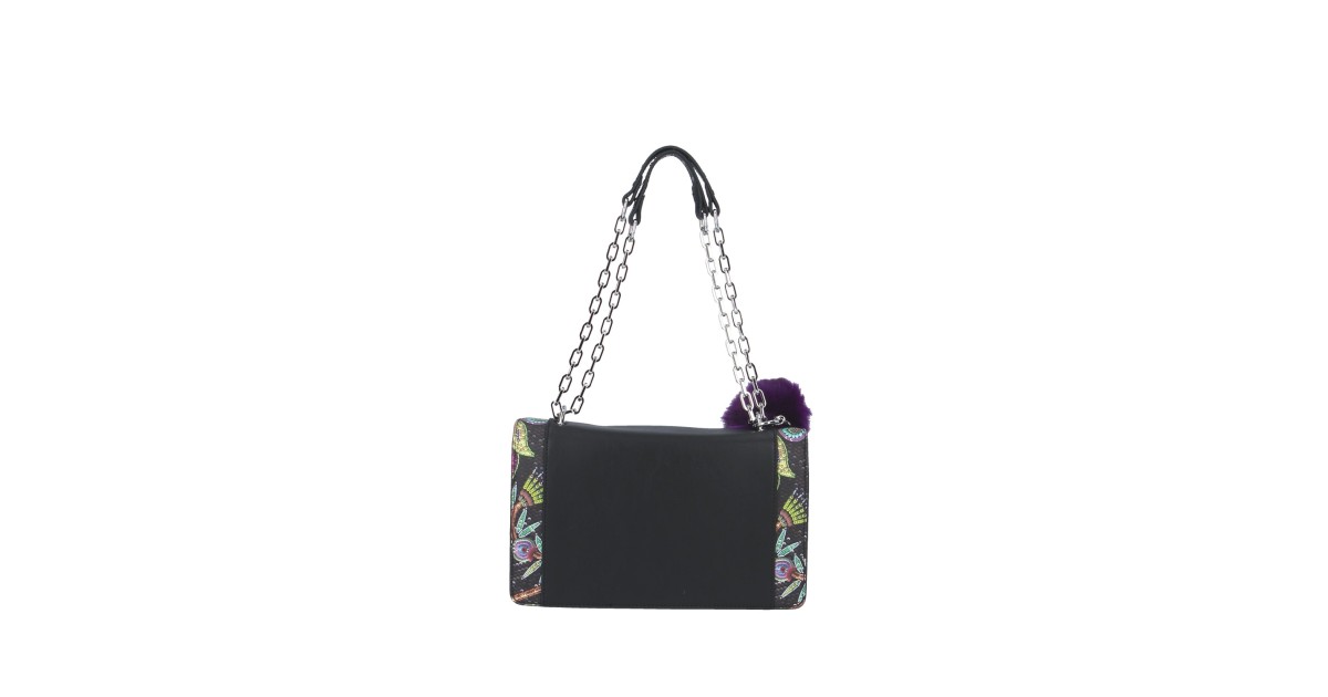 Pash bag Borsa a spalla Nero/fiori Batik JADE