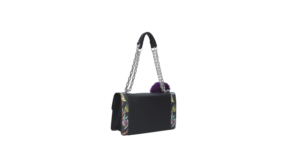 Pash bag Borsa a spalla Nero/fiori Batik JADE