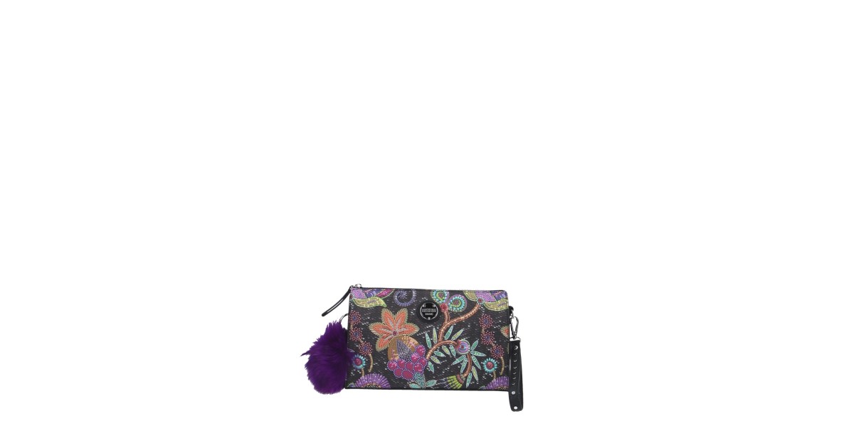 Pash bag Pochette Nero/fiori Batik ZOE