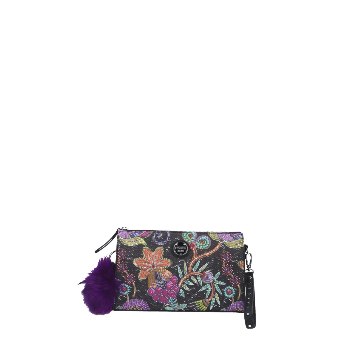 Pash bag Pochette Nero/fiori Batik ZOE