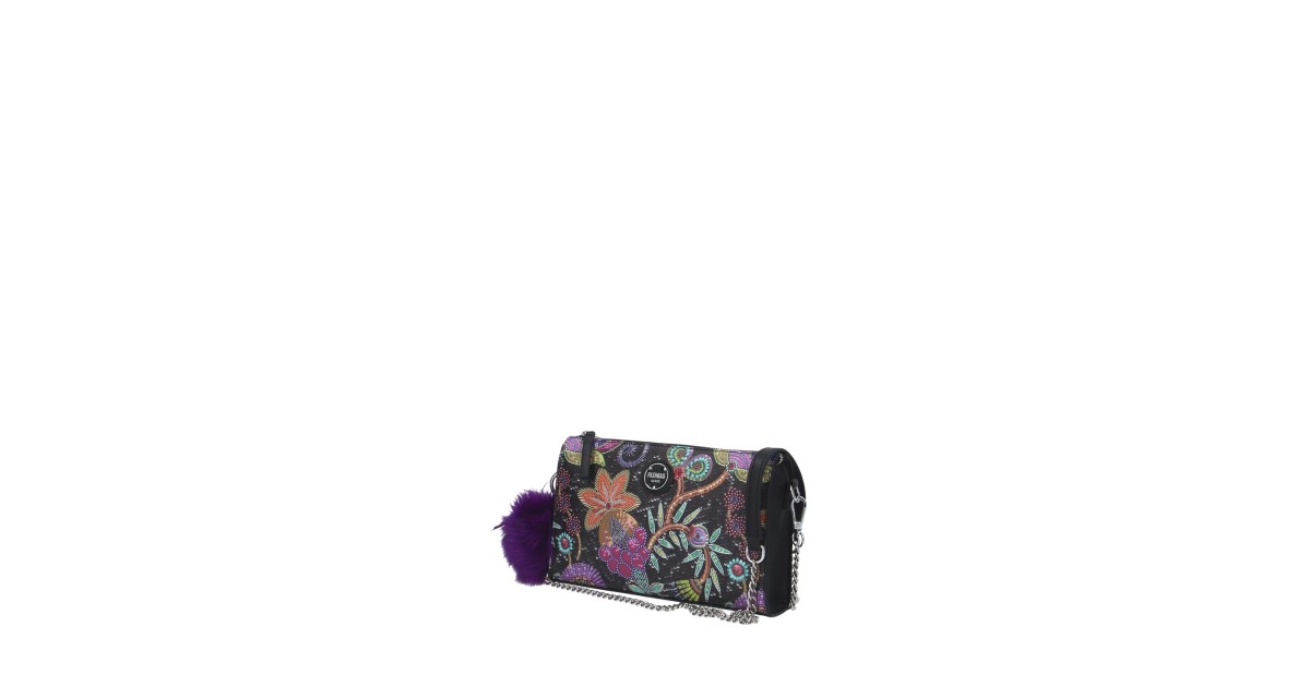 Pash bag Pochette Nero/fiori Batik ZOE