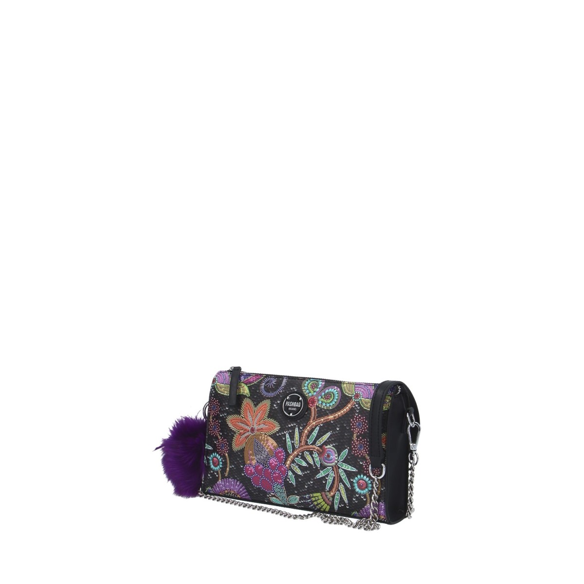 Pash bag Pochette Nero/fiori Batik ZOE