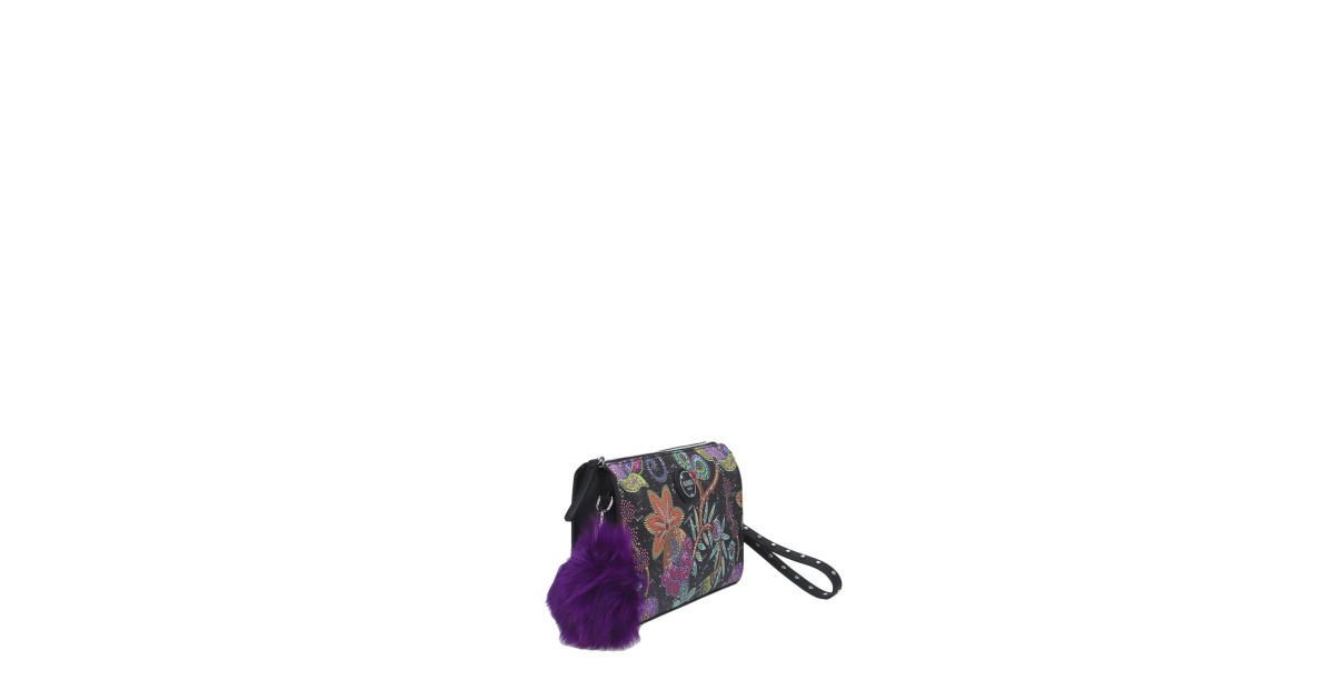 Pash bag Pochette Nero/fiori Batik ZOE