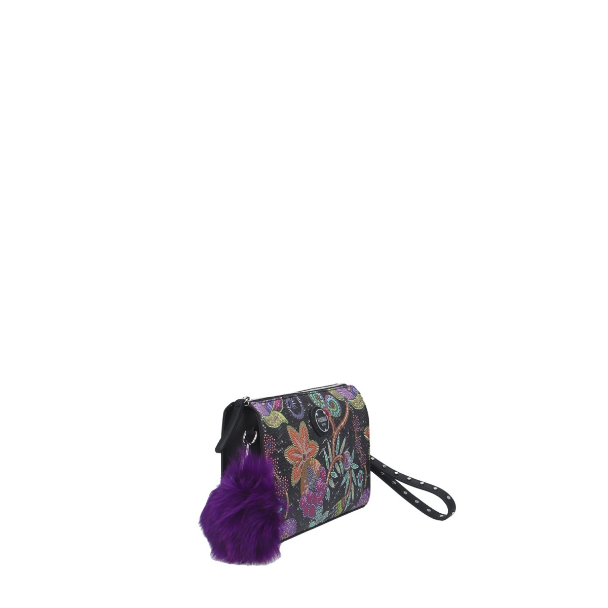 Pash bag Pochette Nero/fiori Batik ZOE