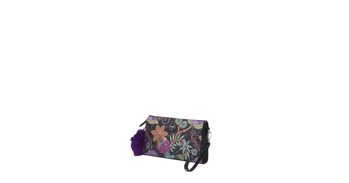 Pash bag Pochette Nero/fiori Batik ZOE