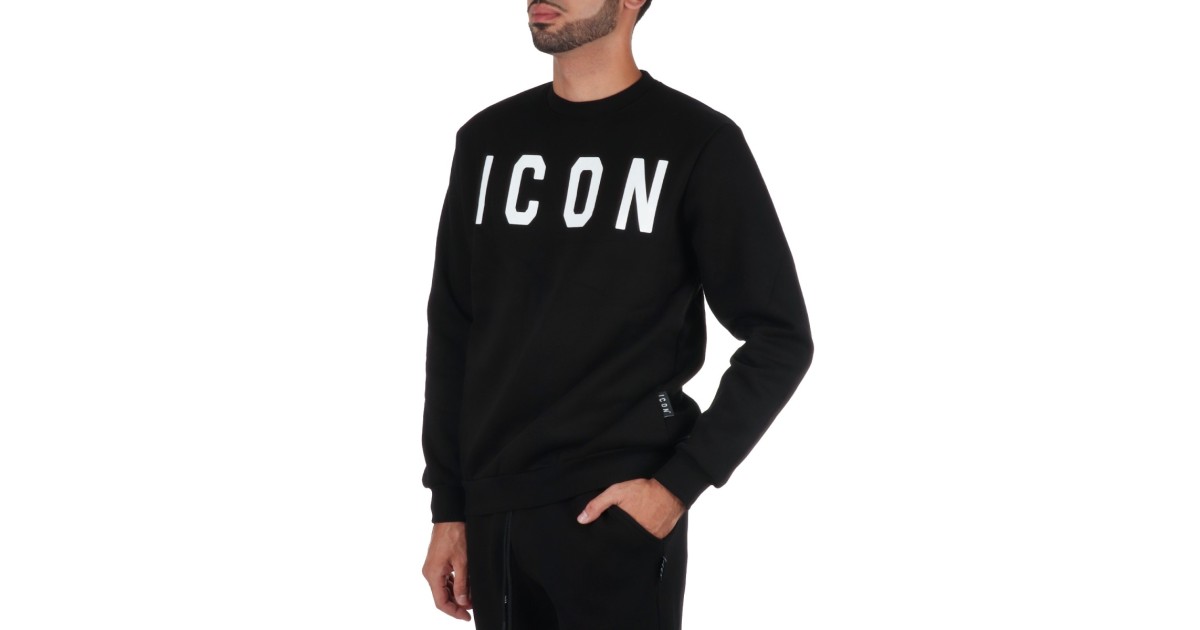 Icon Felpa Nero/panna IU9023FG