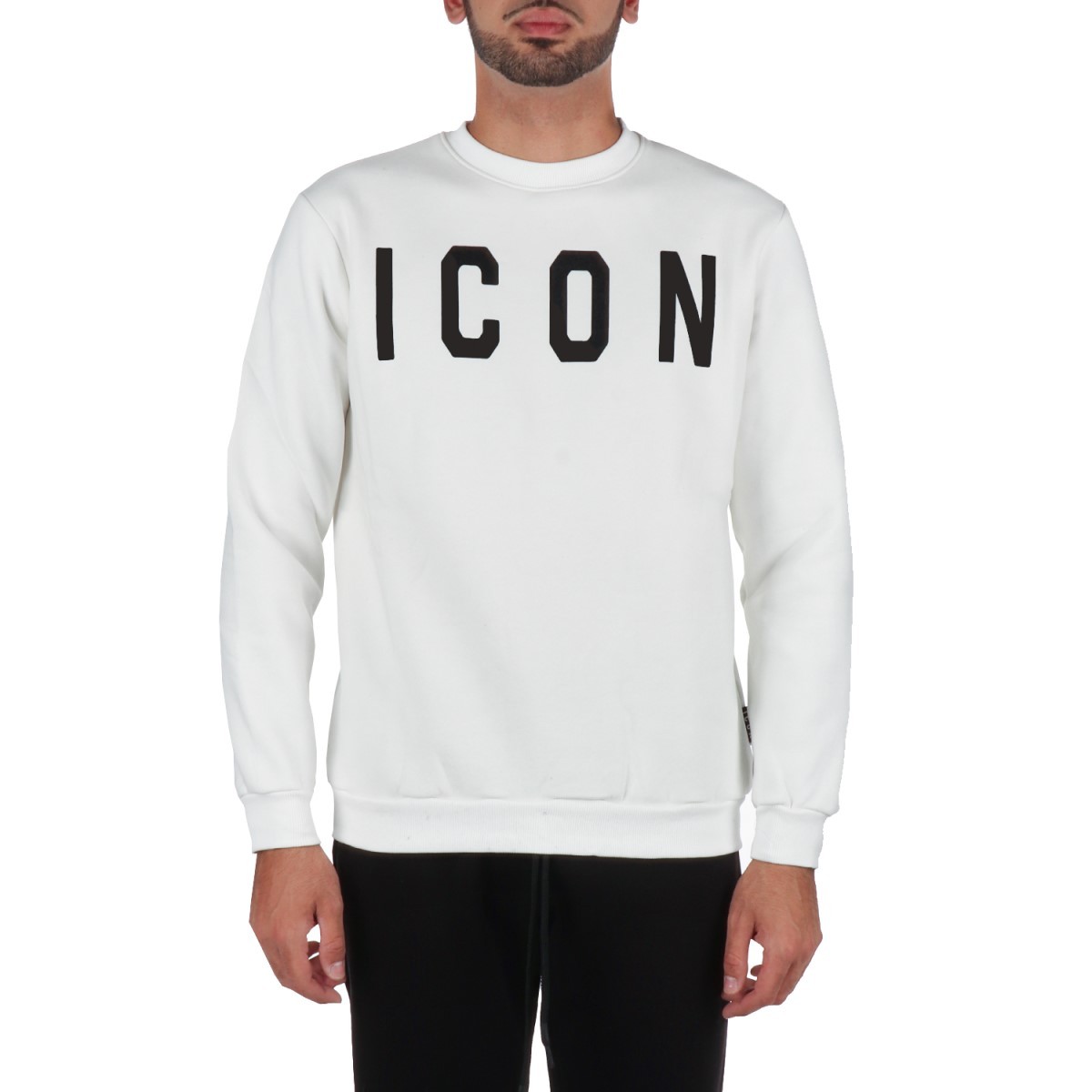 Icon Felpa Bianco/nero IU9023FG