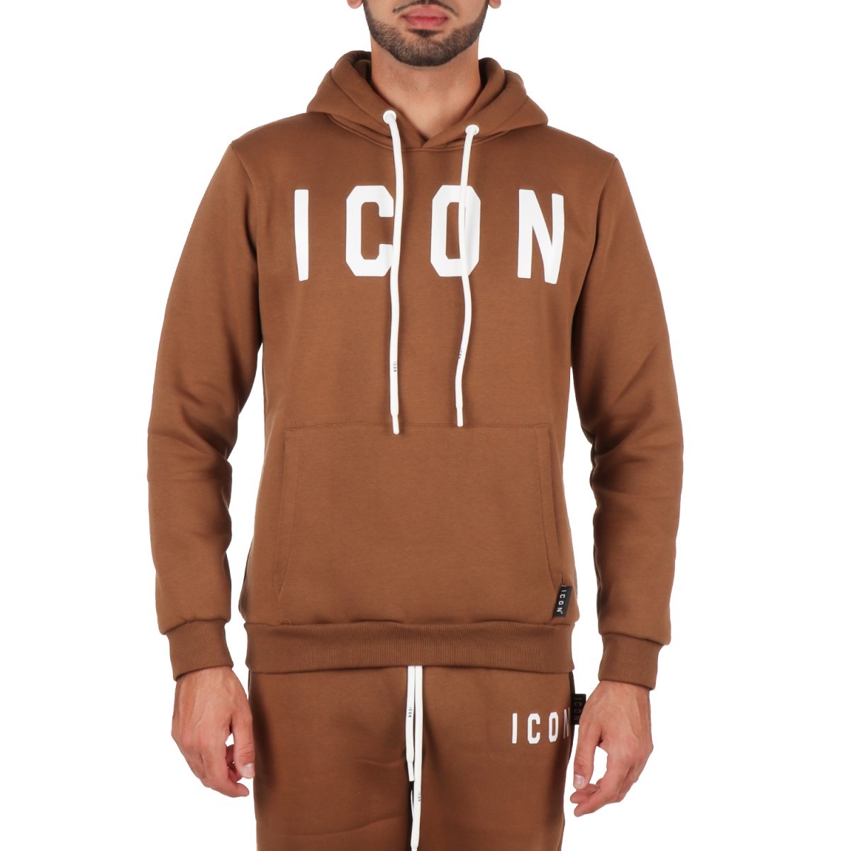 Icon Felpa con cappuccio Tabacco IU9016FC