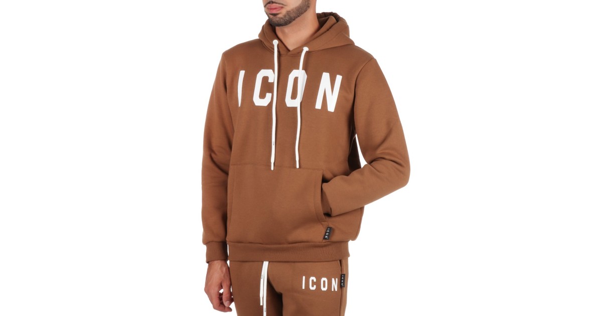 Icon Felpa con cappuccio Tabacco IU9016FC