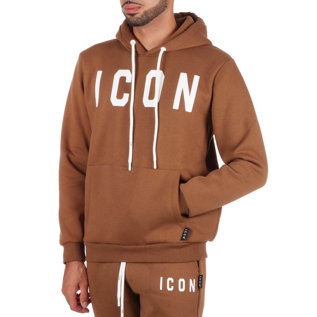 Icon Felpa con cappuccio Tabacco IU9016FC