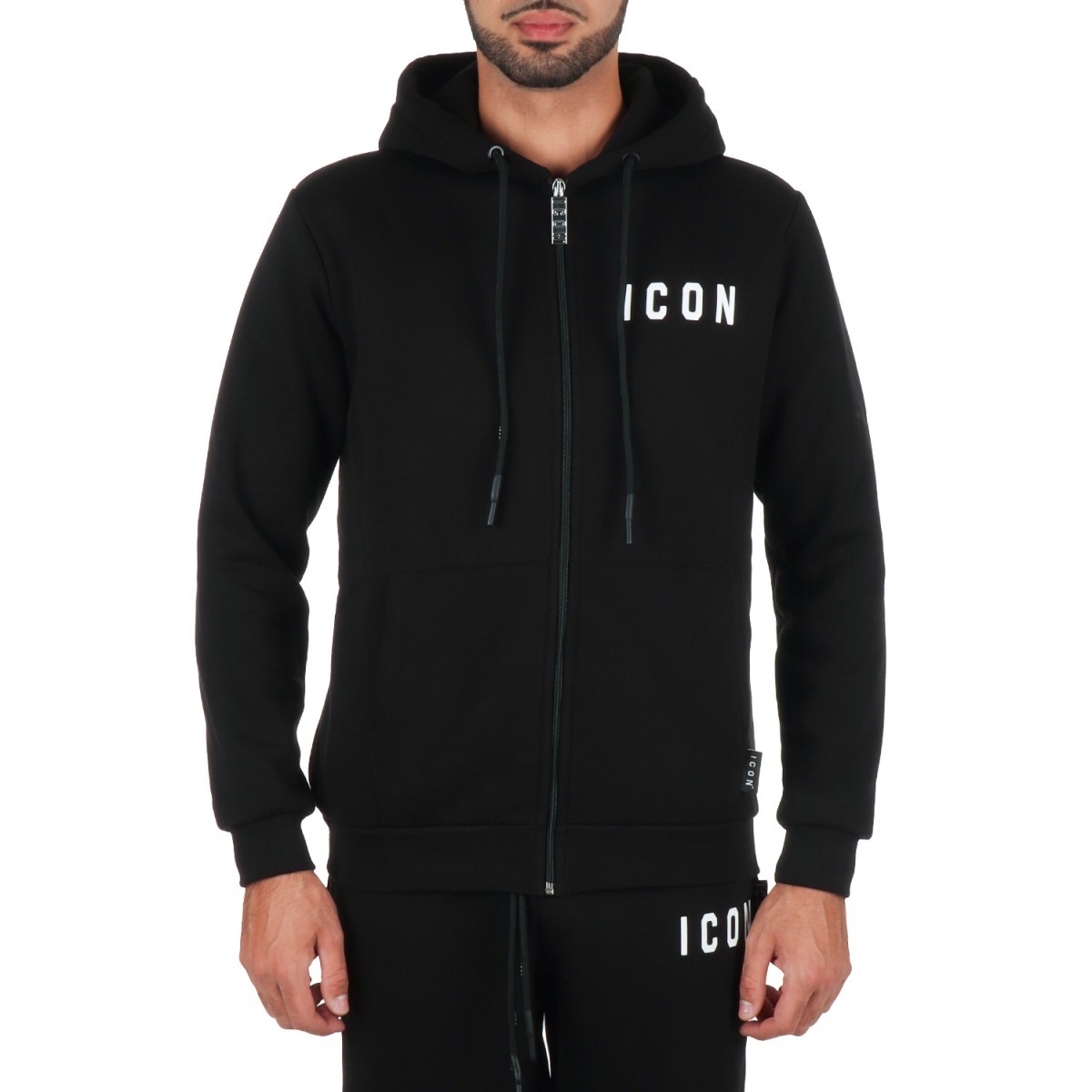 Icon Felpa Nero/panna IU9015FZ