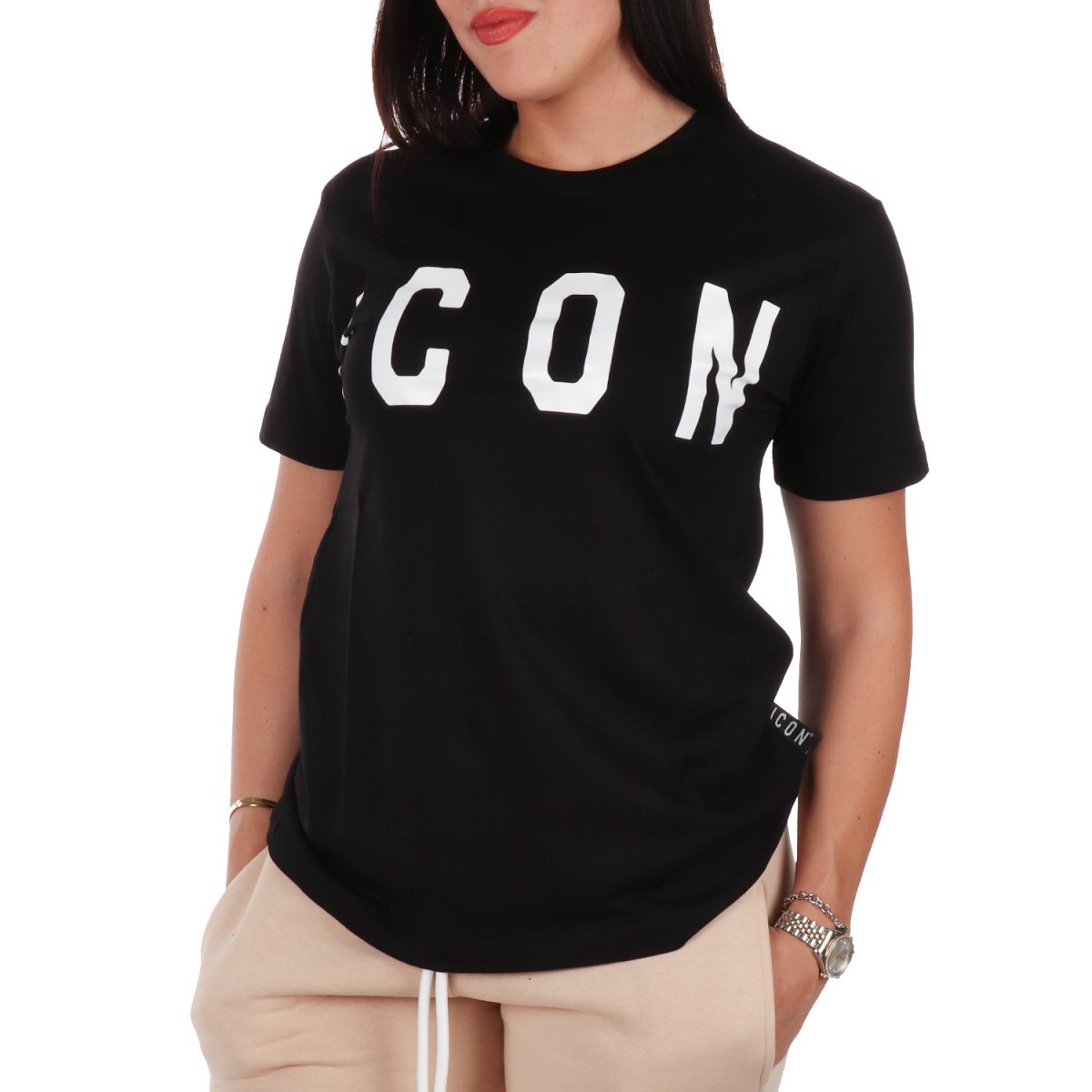 Icon T-shirt Nero/panna ID9111T