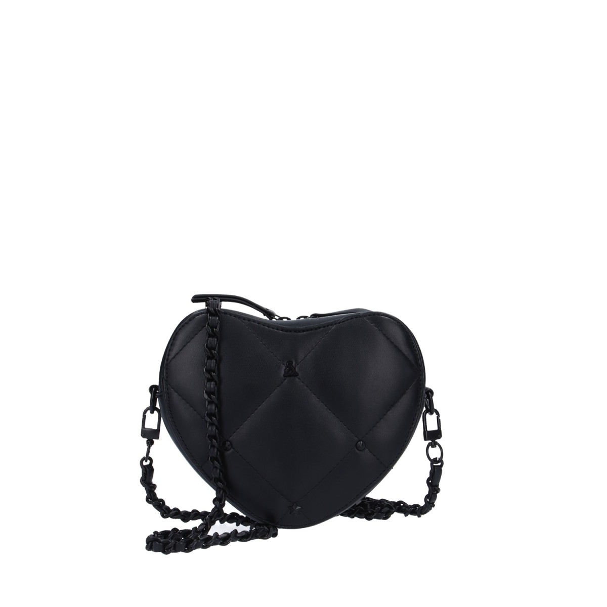 L'atelier du sac Tracolla Nero Rebel biggy HEART