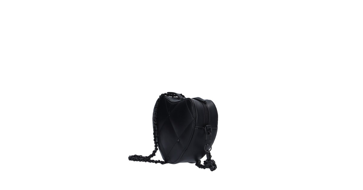 L'atelier du sac Tracolla Nero Rebel biggy HEART