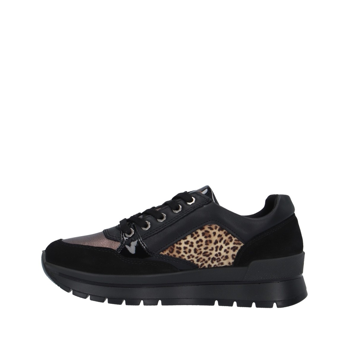 Igi&co Sneaker Nero/animalier Gomma 6673855