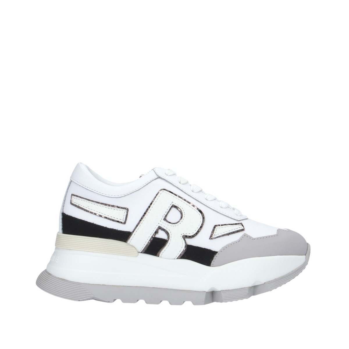 Rucoline Sneaker Bianco/argento Platform AKI