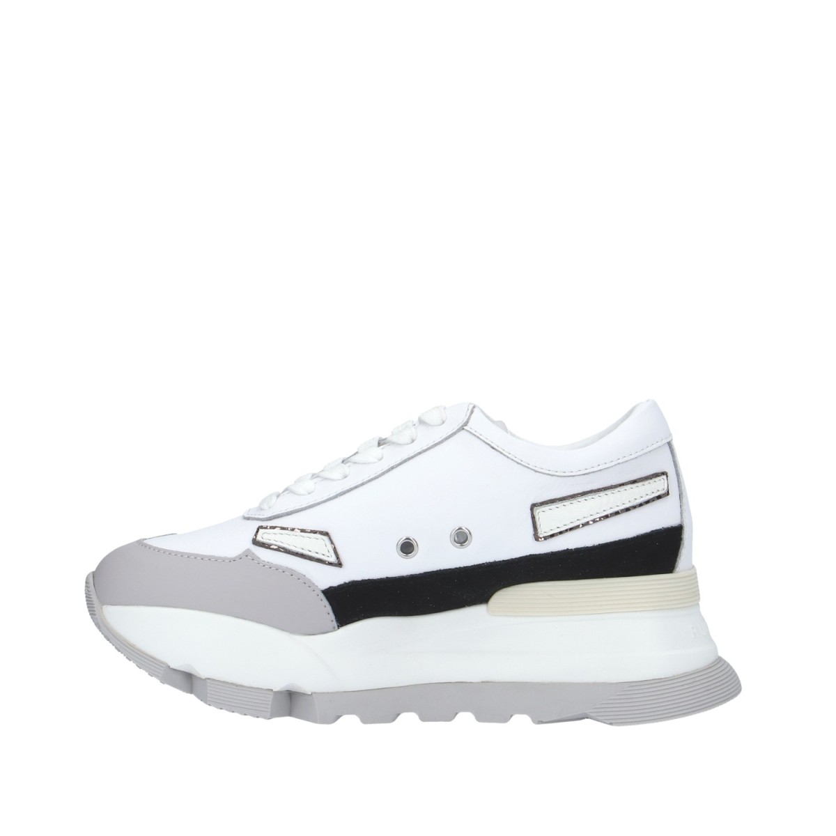 Rucoline Sneaker Bianco/argento Platform AKI