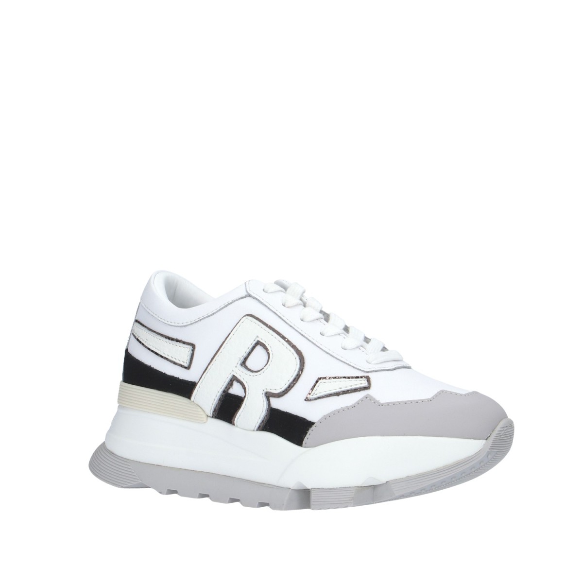 Rucoline Sneaker Bianco/argento Platform AKI