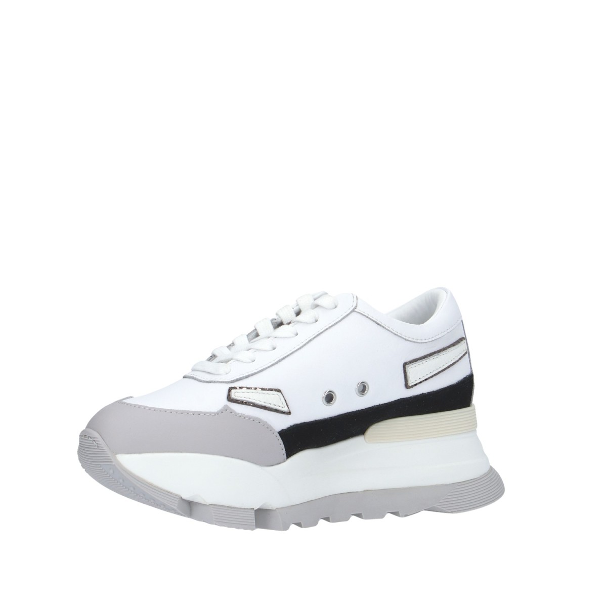 Rucoline Sneaker Bianco/argento Platform AKI