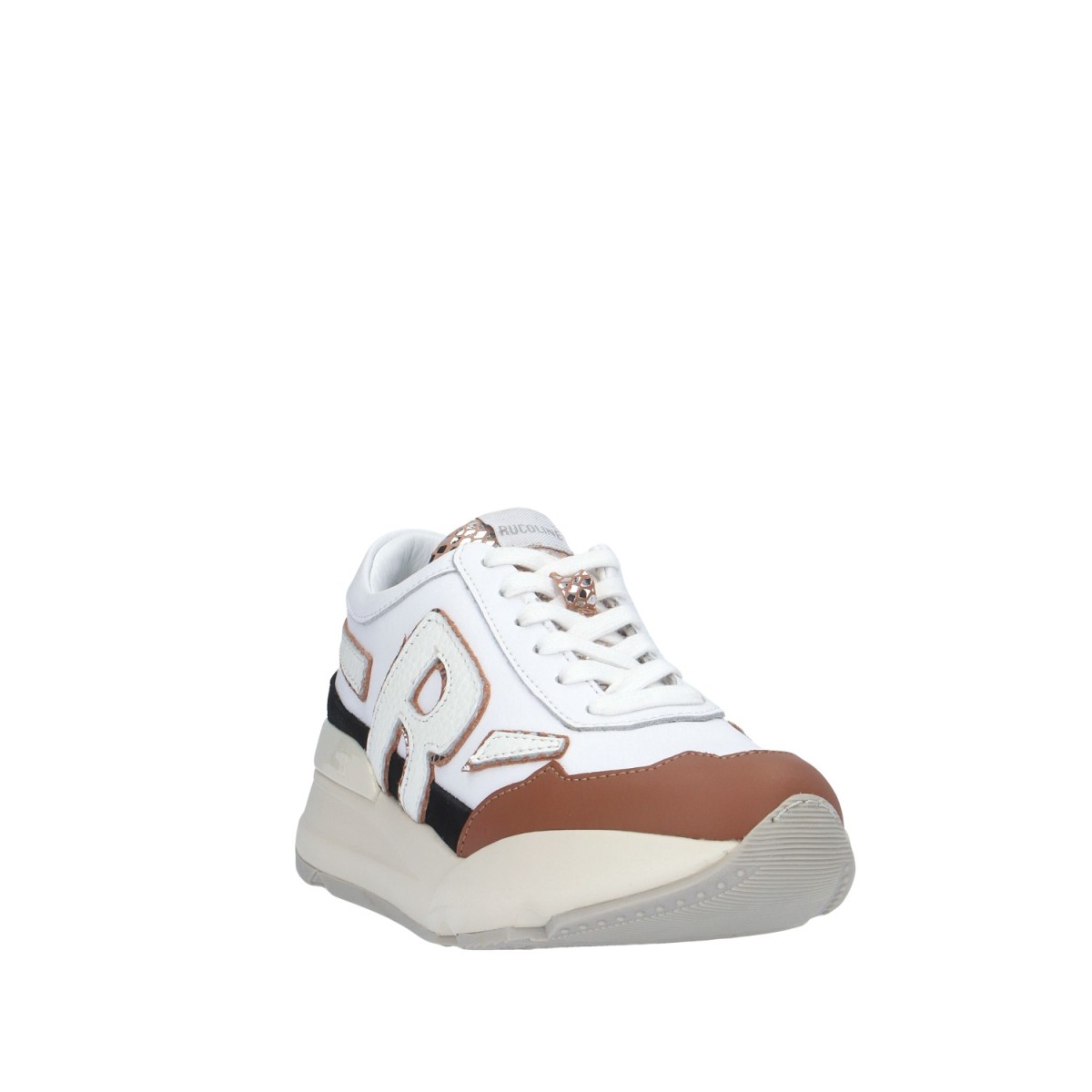 Rucoline Sneaker Bianco/cuoio Platform R-EVOLVE