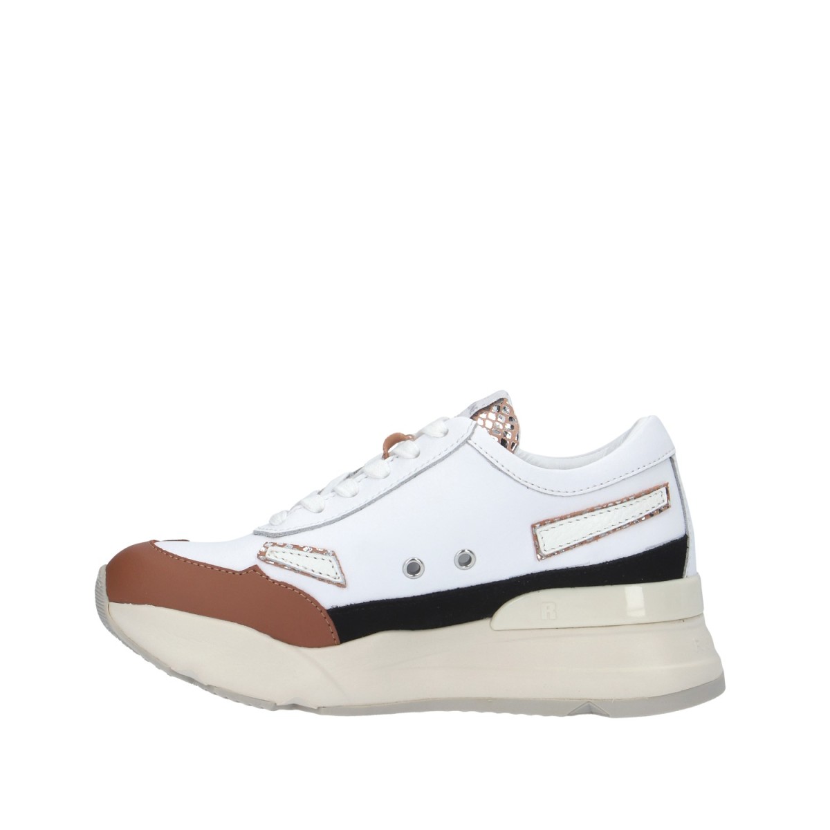 Rucoline Sneaker Bianco/cuoio Platform R-EVOLVE