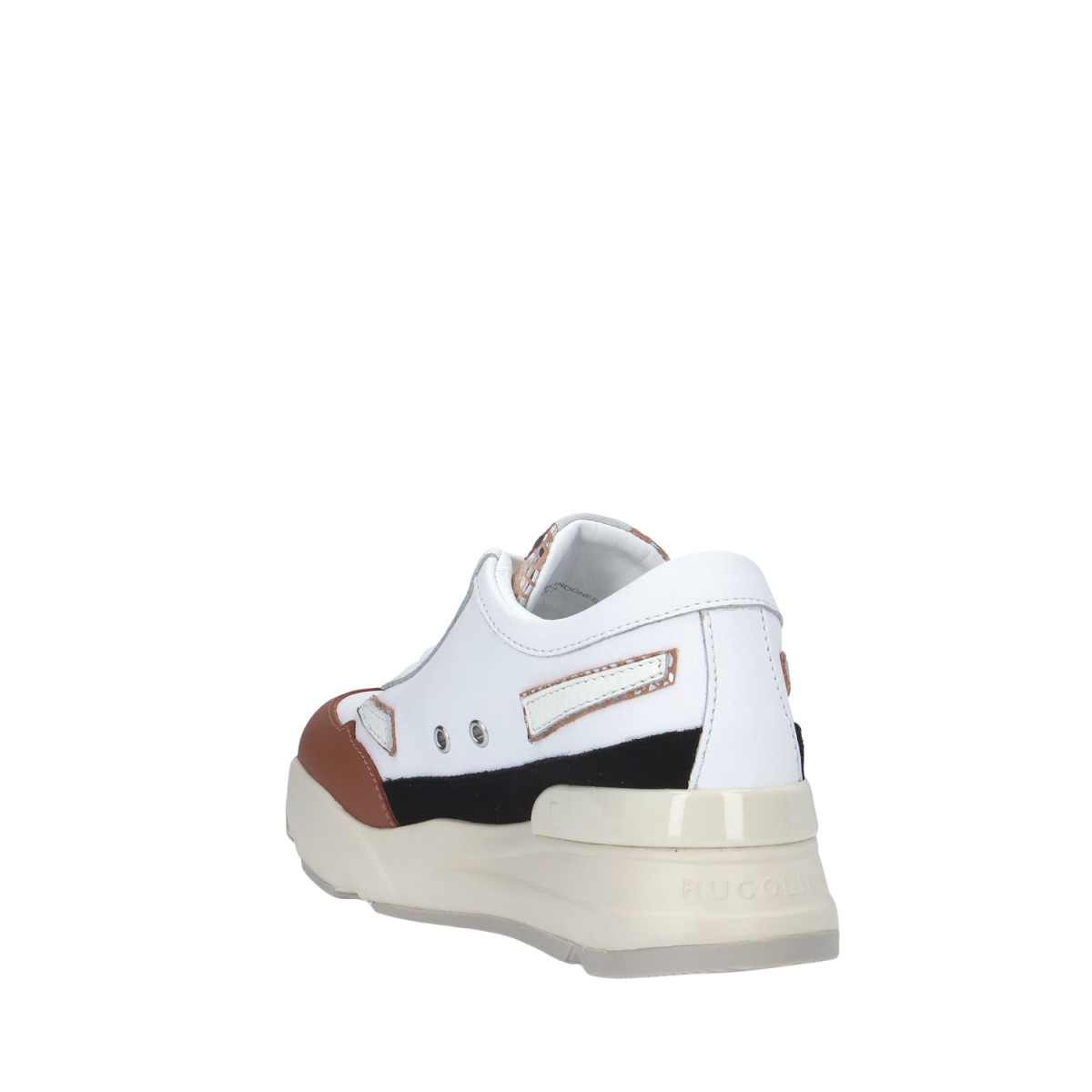 Rucoline Sneaker Bianco/cuoio Platform R-EVOLVE