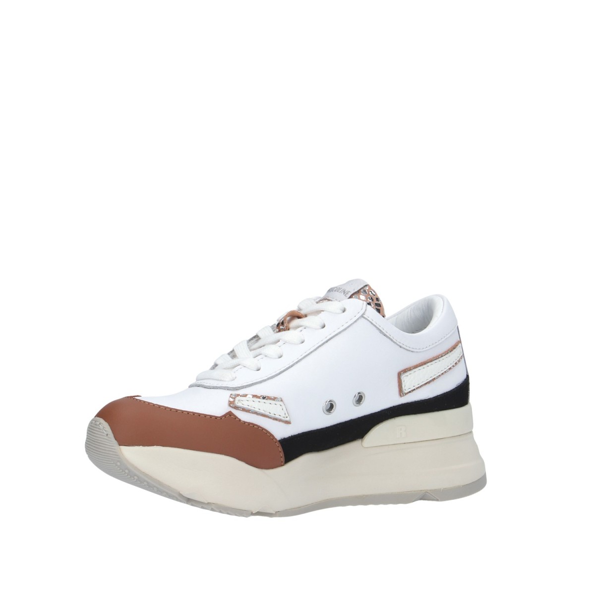 Rucoline Sneaker Bianco/cuoio Platform R-EVOLVE