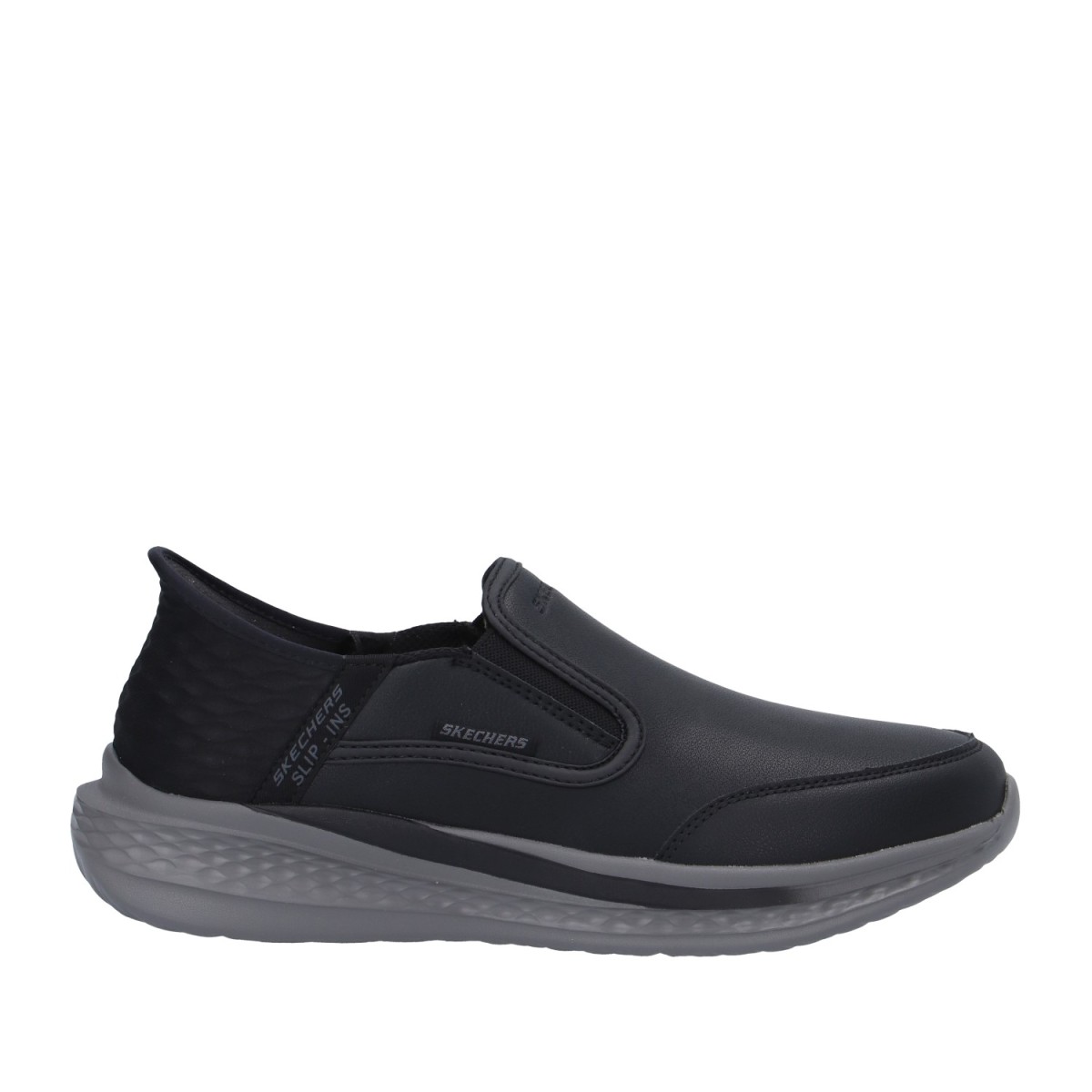 Skechers Slip on Nero Gomma 205237