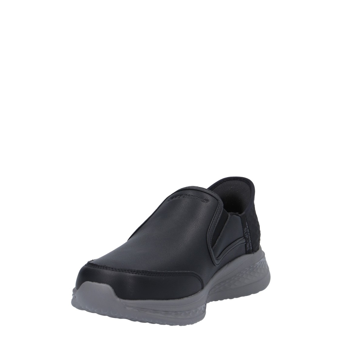 Skechers Slip on Nero Gomma 205237