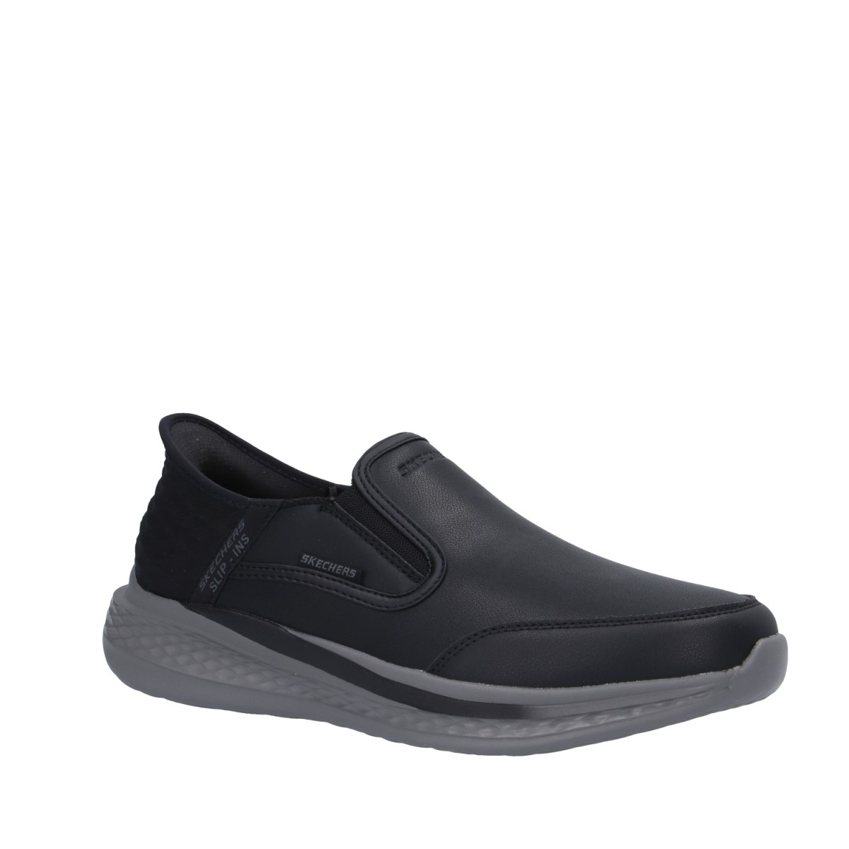 Skechers Slip on Nero Gomma 205237