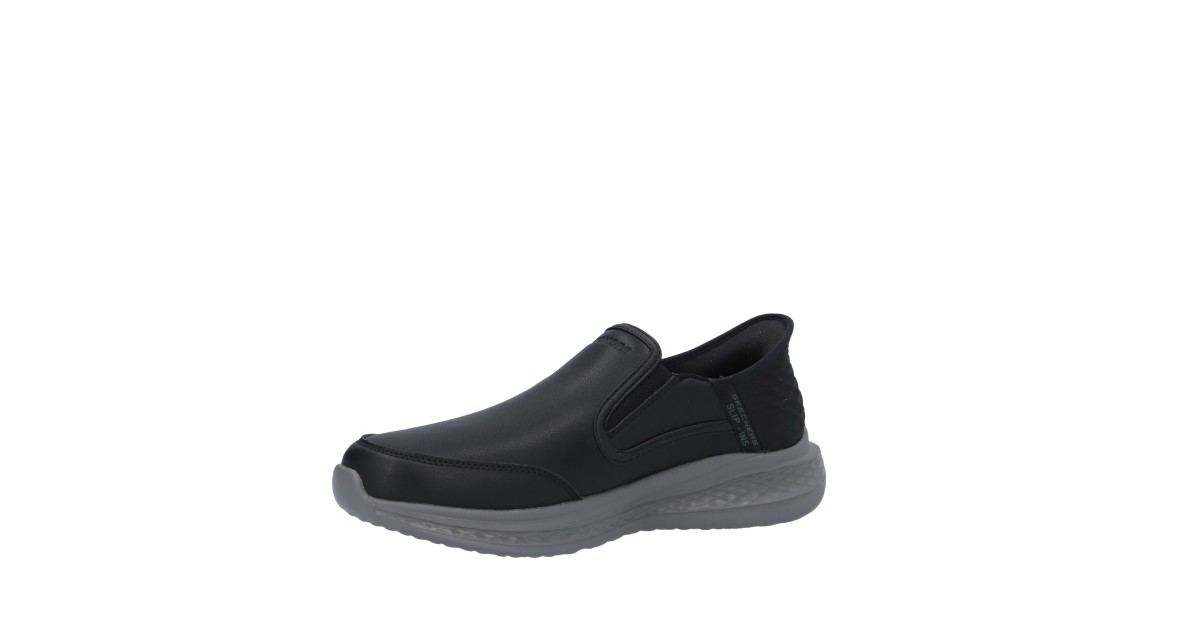 Skechers Slip on Nero Gomma 205237