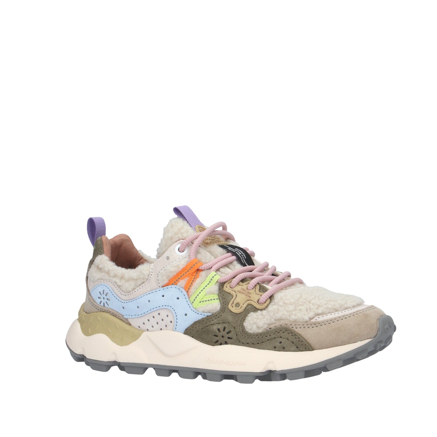 Flower Mountain SNEAKER Beige/militare/celeste