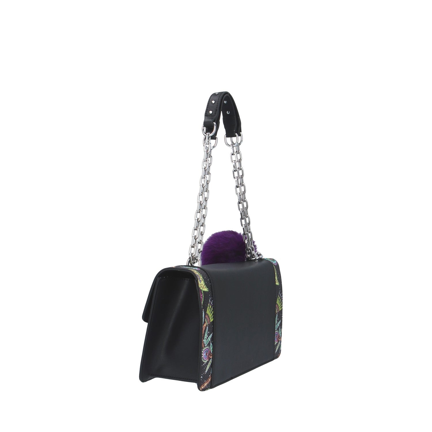 Pash Bag BORSA A SPALLA Nero/fiori