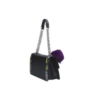 Pash Bag BORSA A SPALLA Nero/fiori