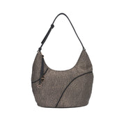 Borbonese BORSA A SPALLA Naturale/nero